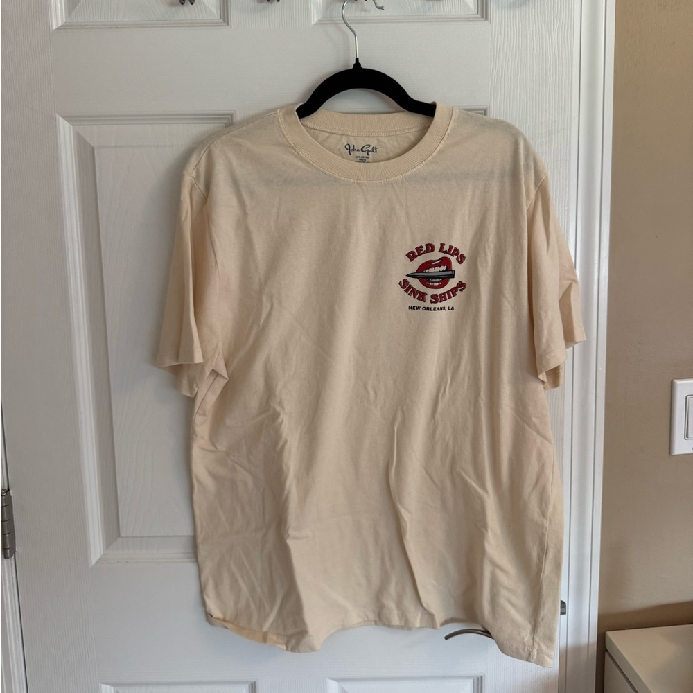 Brandy Melville Cream Graphic Tee